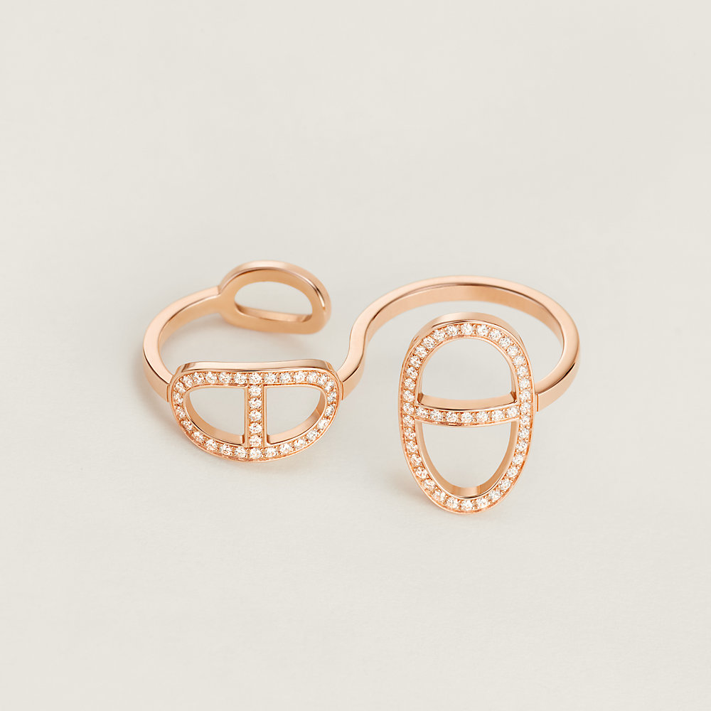 Chaine d'ancre Contour double ring | Hermès Finland